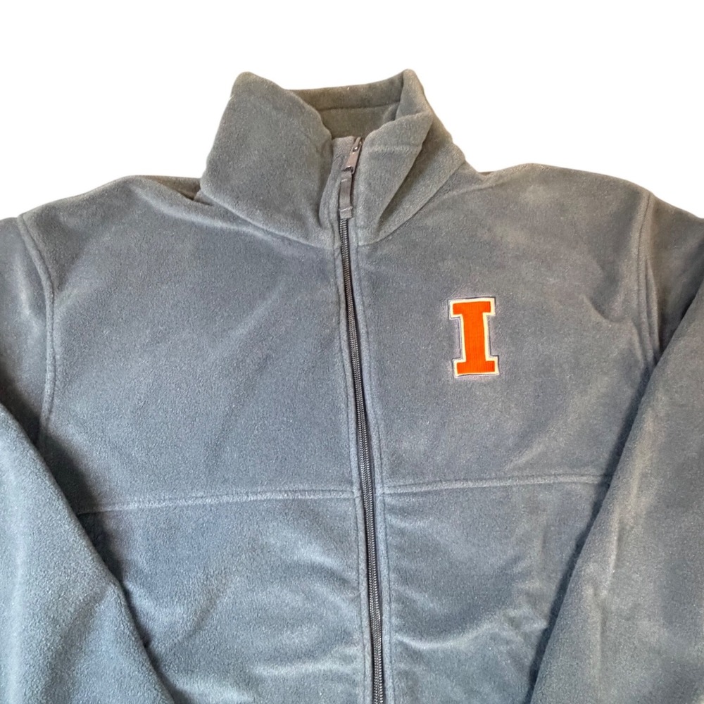 Columbia Mens University of Illinois Fighting‎ Illini Fleece Jacket Blue L J10